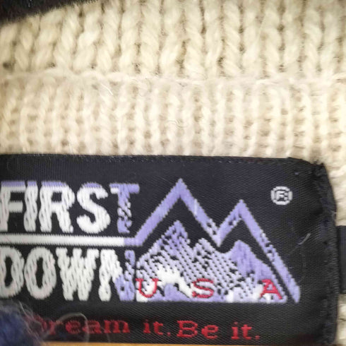 ファーストダウン FIRST DOWN ジップアップカウチンニットカーディガン メンズ import:L